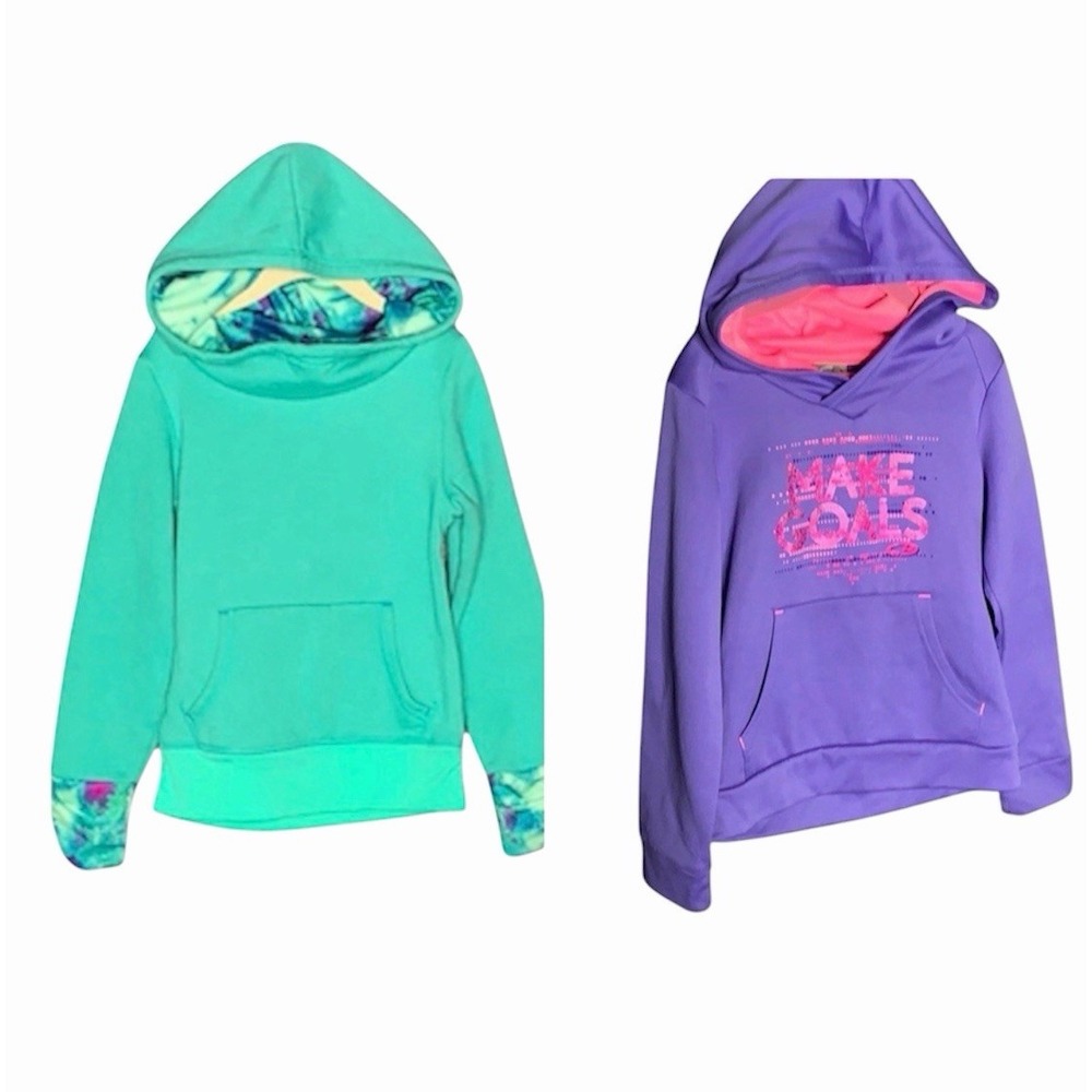 Bundle (2) Girls C9 Champion Duo Dry Fleece Hoodies Size Small (6-6X)